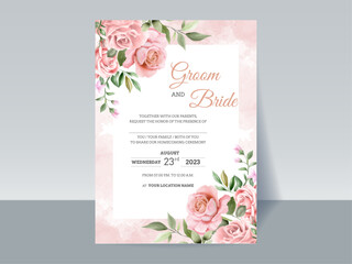 Elegant Wedding Invitation Roses