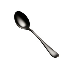 Elegant silver spoon for dining or serving. PNG