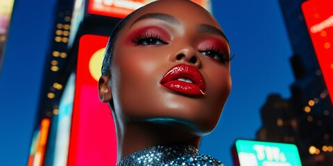 portrait of a fashion woman in the city