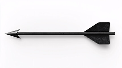 Black arrow isolated on a white background.
