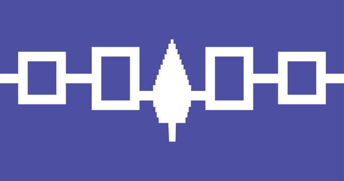 Iroquois Confederacy Flag Vector Illustration Premium Quality