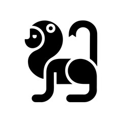 Fototapeta premium MobileRoyal heraldic lions. Black silhouette of rampant lion and griffins for logo or coat of arms. Premium wild animal crest symbols. 