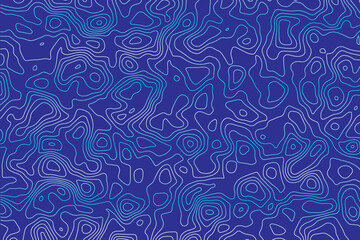 Abstract, water background. Circles, doodles and curved lines on a blue background.