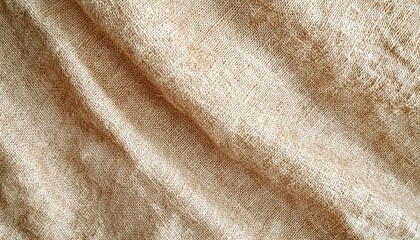 Beige Textured Fabric Draped Softly Showing Texture