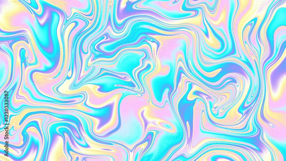 Aufkleber abstract liquid fluid background. flowing fluid marbling texture. swirls of pastel paints. animated 