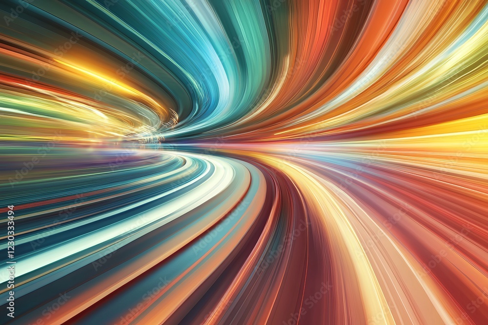 Poster vibrant abstract motion blur background showcasing dynamic colors and flowing lights. perfect for cr