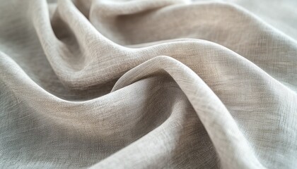 Draped Beige Fabric Soft Texture Display