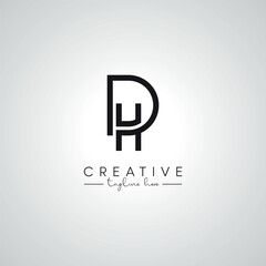 DH HD Letter Modern Alphabet Logo Design. Initial Based Vector Template.