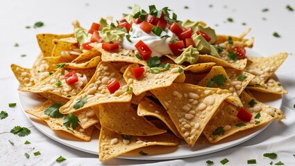 nachos with guacamole