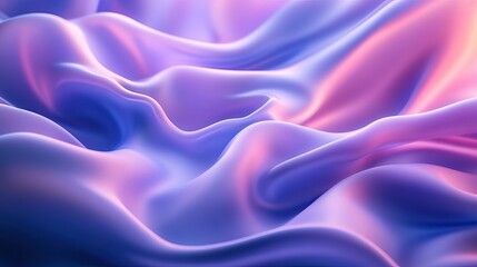 Obraz premium A soft, flowing fabric with elegant waves of purple and pink hues, creating a gentle and serene visual effect.