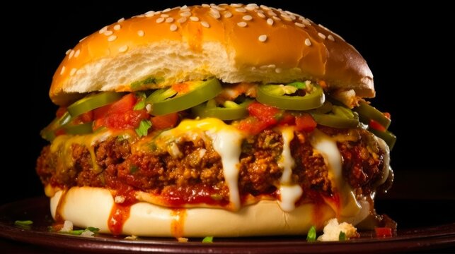 Delicious Dabeli: A Flavorful Indian Snack with Asian Spices in Soft Bread Bun, Perfect for Fast Food and Lunch (16:9)
