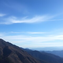 Naklejka premium clouds over the mountains