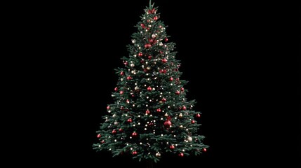 A Majestic Christmas Tree, Sparkling with Festive Decorations