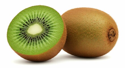 Obraz premium Juicy Kiwi Fruit: A Close-Up of Fresh, Ripe Kiwis