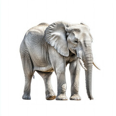 Obraz premium Elephant Isolated On White