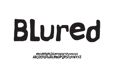 Handwritten brush font in grunge style. Letters with rough texture for logo and t-shirt design
