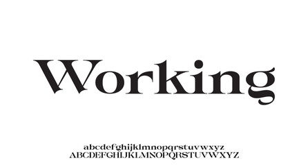 Abstract Fashion font alphabet. Minimal modern urban fonts for logo, brand etc. Typography typeface uppercase lowercase and number. vector illustration
