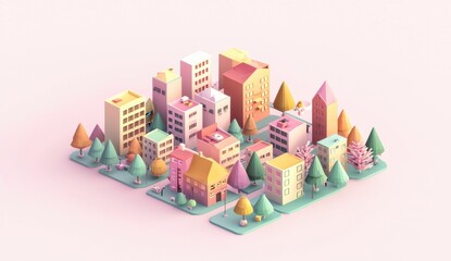 Whimsical illustration of an isolated urban environment showcasing a cozy aesthetic.