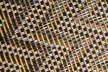 Woven textile with intricate patterns showcasing craftsmanship and design in a modern setting