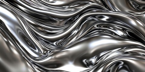 3D rendered illustration featuring shimmering metal.
