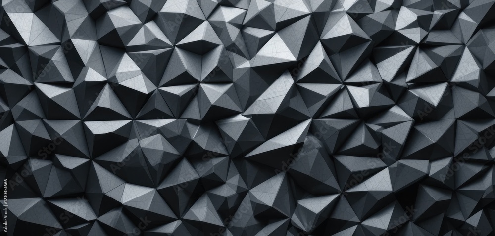 Poster abstract 3d geometric pattern background with grey triangles and polygon shapes