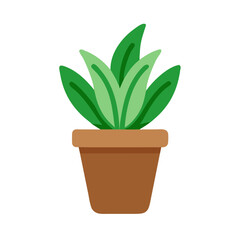 Potted plant, flat style