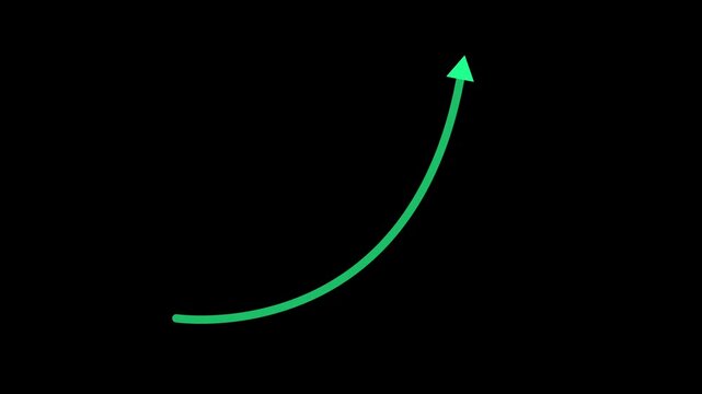 Rising financial data,. Market Recovery Concept. Business line animation, Business chart growth animation. business growth arrow and graph chart, Business analysis, improvement, business .