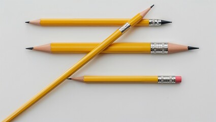 Yellow Pencil for School and Office Use, Essential Tool for Drawing, Writing, and Creative Tasks