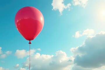 Obraz premium Colorful balloons suspended in the air amidst wispy thin white clouds, light, balloons, peaceful
