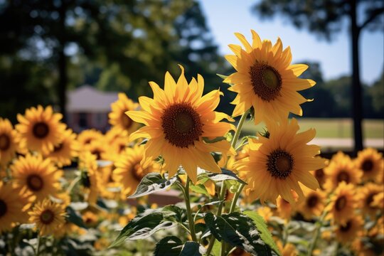 Dix Park Sunflowers: Beautiful North Carolina Wildflowers and Trees at the Park