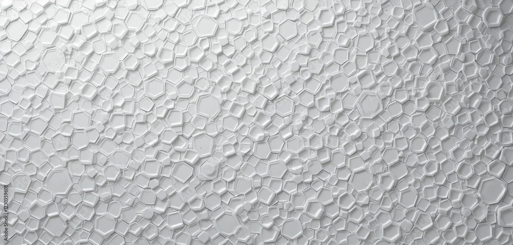 Poster abstract white geometric background with irregular polygons and subtle shadows creating a textured s