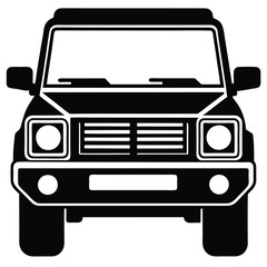 Modern SUV Car Silhouette Vector Illustration