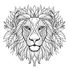 Obraz premium Lion Animal Freedom World Wildlife Wonder Vector Graphic