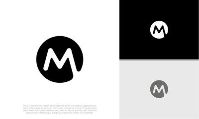 Initials M logo design. Initial Letter Logo. Innovative high tech logo template.	