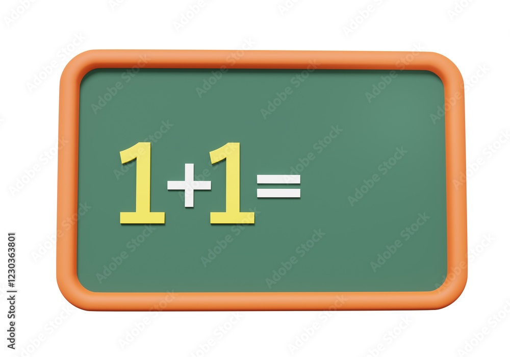Poster classroom back to school concept blackboard number basic calculation mathematic learning math operat