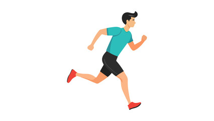 simple person running vector illustration, simple illustration of a person running vector, vector illustration of a person running icon 