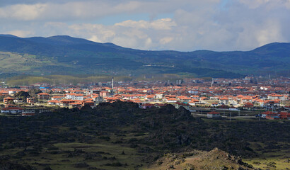 Fototapeta premium A view from the historical city of Kula in Manisa, Turkey