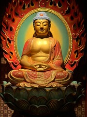 Fototapeta premium golden buddha statue