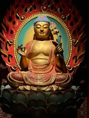 Fototapeta premium golden buddha statue