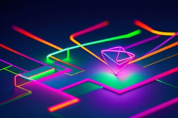 Abstract geometric neon