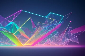 Abstract geometric neon