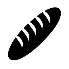 Bread Loaf or Baguette icon black vector