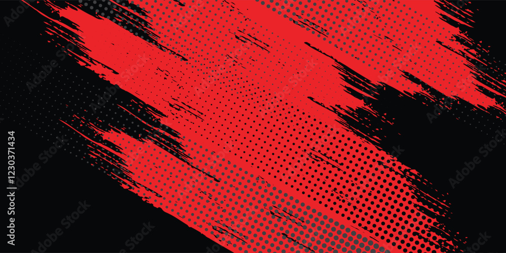Poster grunge texture effect background. distressed rough dark abstract textured. black isolated on red. gr
