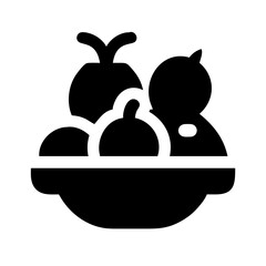  Fruit Platter icon black vector