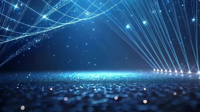 abstract background with glowing lines and patterns on a dark blue background, beautiful background, live wallpaper for your phone