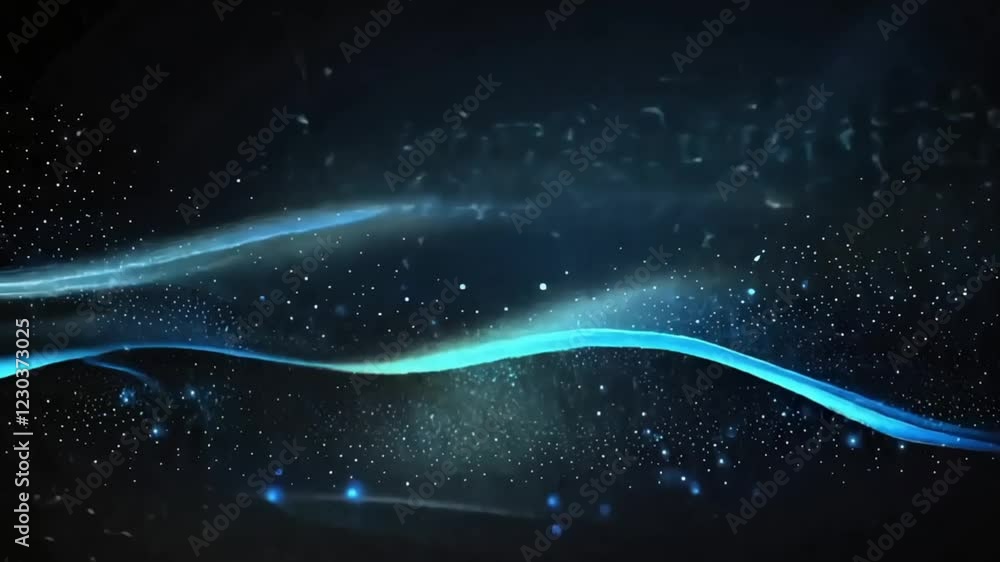 Poster abstract background with glowing lines and patterns on a dark blue background, beautiful background,