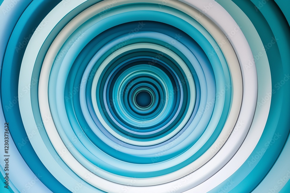 Aufkleber Concentric circles of varying colors creating an optical illusion