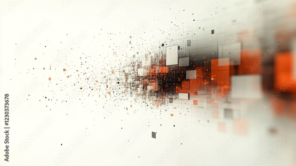 Poster digital processes in business, showcasing the power of modern technology and digital transformation 