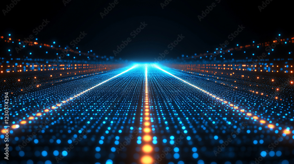 Poster digital processes in business, showcasing the power of modern technology and digital transformation 