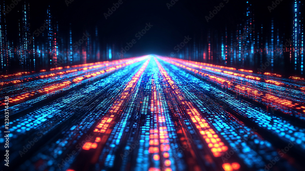 Poster digital processes in business, showcasing the power of modern technology and digital transformation 